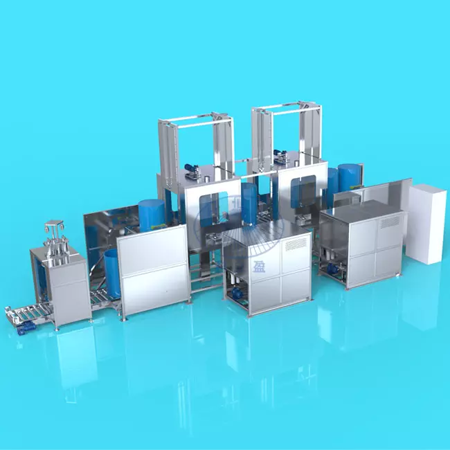 固定式双杆升降结构反应釜清洗系