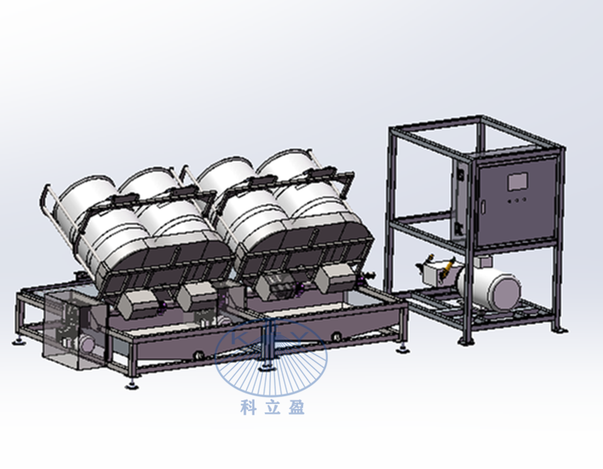 Four positions 50-250L barrel and drum washer