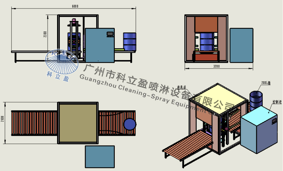 铁桶工业化工圆桶清洗设备